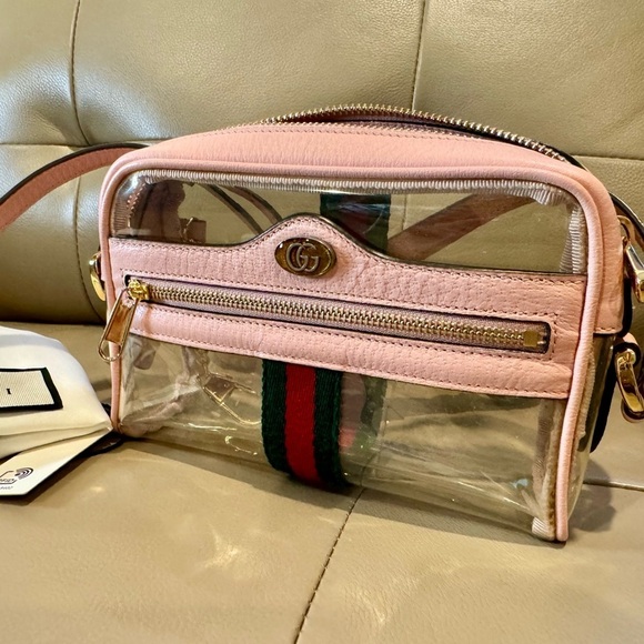 RARE GUCCI Ophidia mini transparent bag - Picture 4 of 17